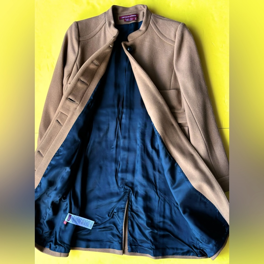 Women’s Wool Blend Coat - Comptoir Des Cotonniers - Size 44 (EU)/ 10 (US) - Tan - Picture 5 of 7